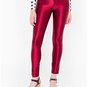 American Apparel Red Disco Skinny Pants